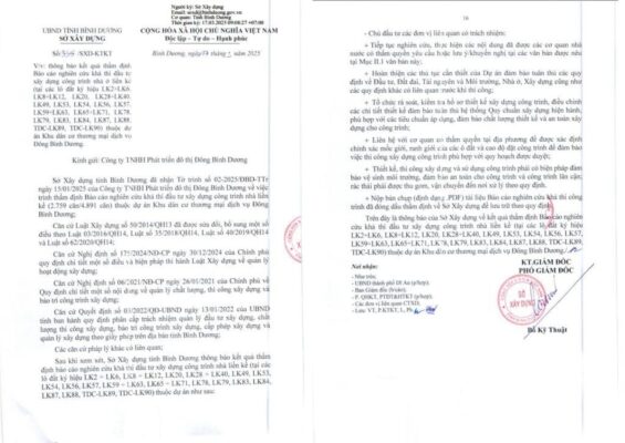 Thẩm định xây dựng dự án Đông Bình Dương: Cập nhật mới nhất 2026