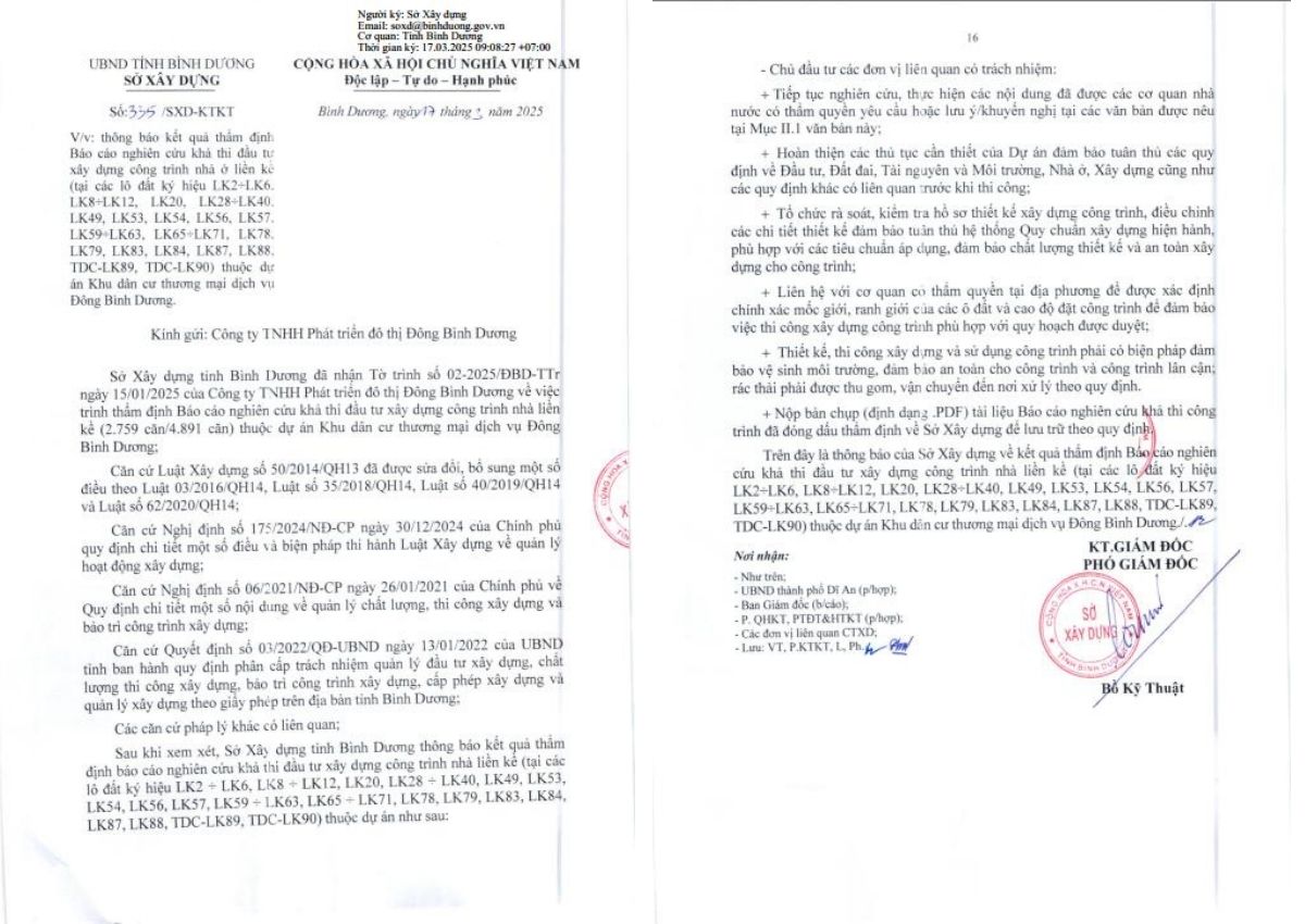Thẩm định xây dựng dự án Đông Bình Dương: Cập nhật mới nhất 2026