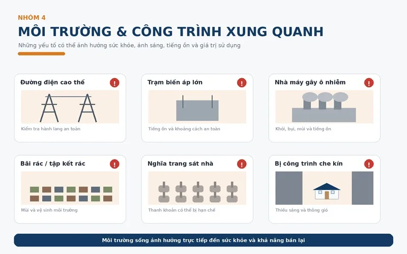 36 thế nhà đất xấu nên tránh khi mua nhà 14 Nhà đất bị ảnh hưởng bởi công trình xung quanh, ô nhiễm và thiếu thông thoáng
