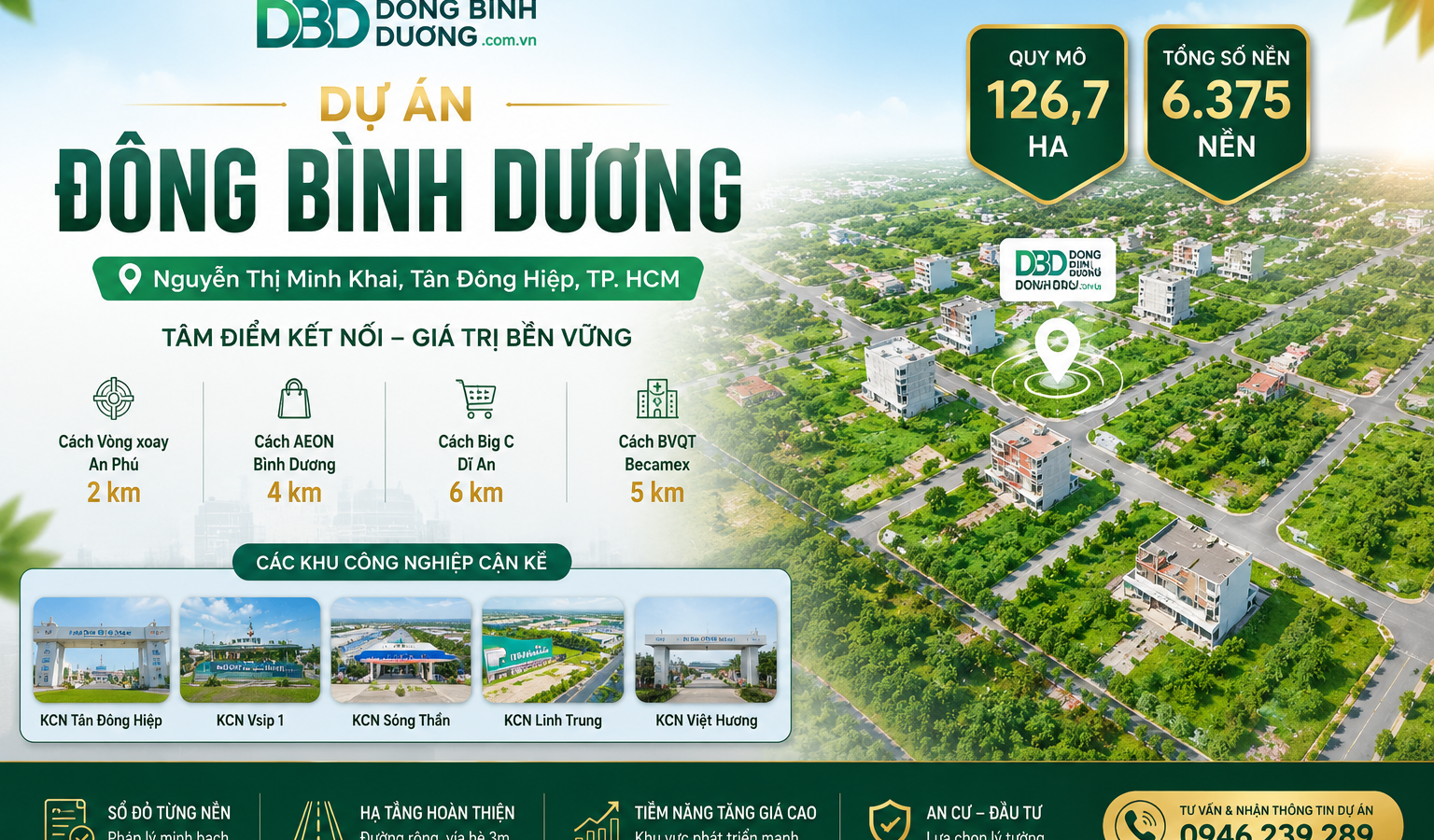 Bảng giá dự án Đông Bình Dương 2026