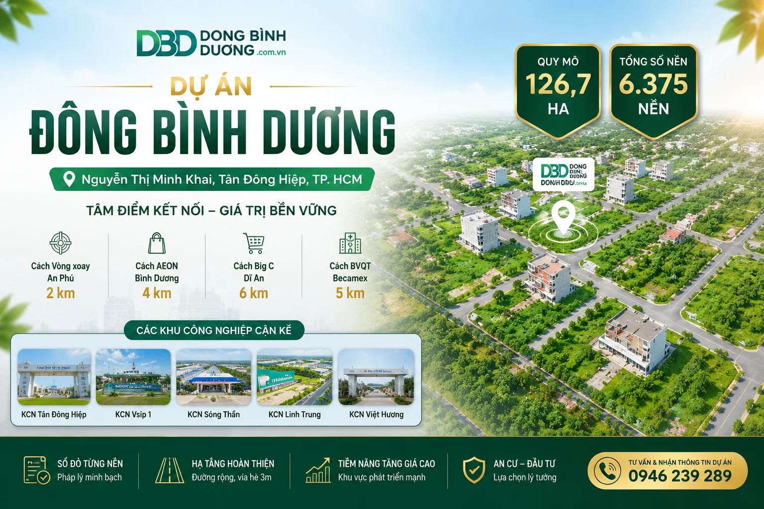 Trang chủ 6 Bảng giá dự án Đông Bình Dương 2026
